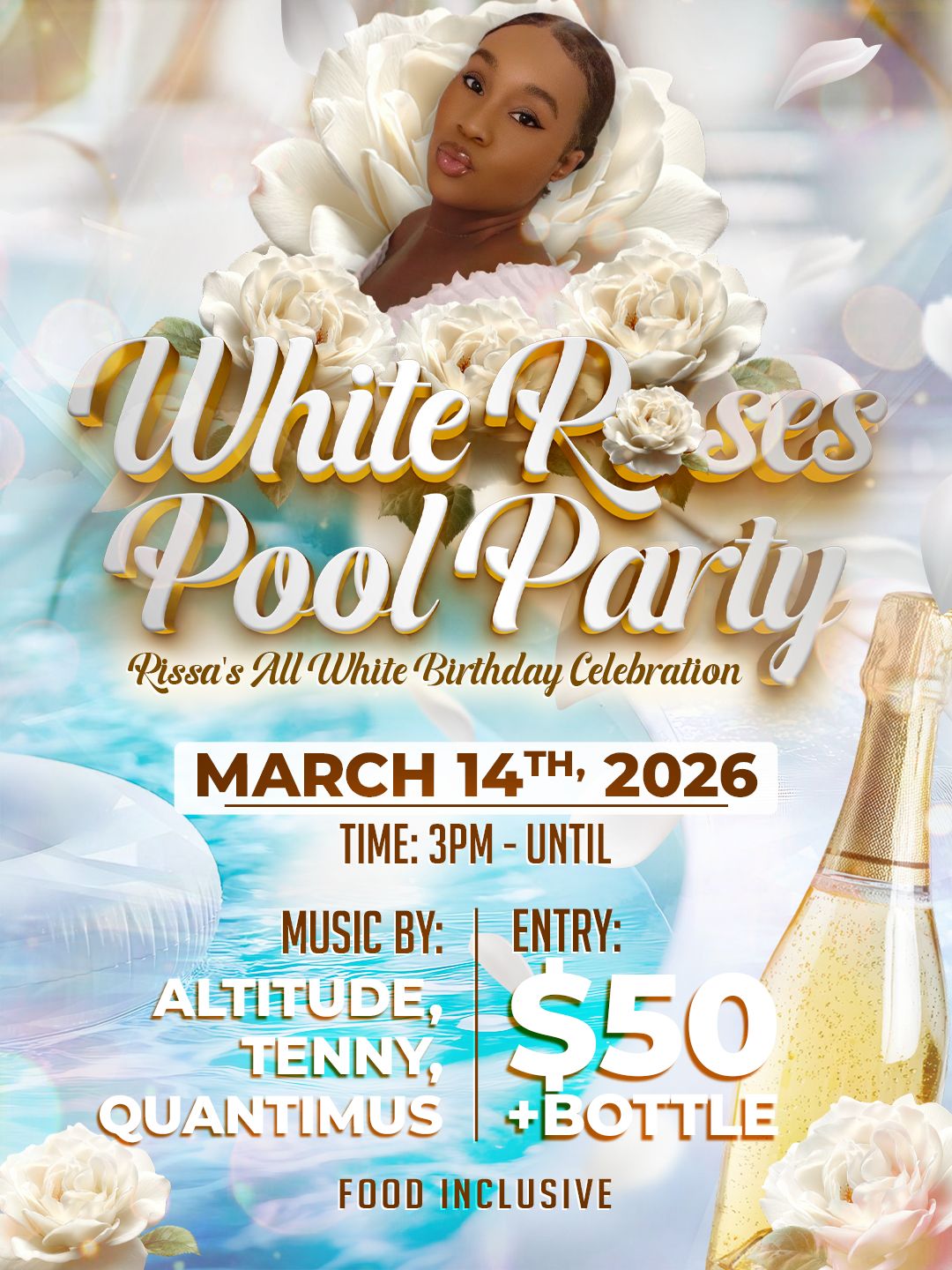 White Roses Pool Party